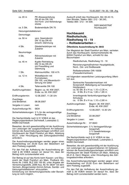 Amtsblatt Nr. 20/2007 (pdf, 2.8 MB) - Frankfurt am Main