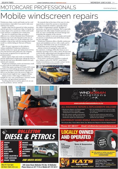 Selwyn Times: June 24, 2020