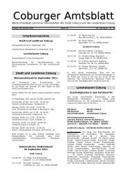 Coburger Amtsblatt - Landkreis Coburg