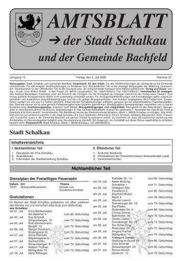 amtsblatt - Stadt Schalkau