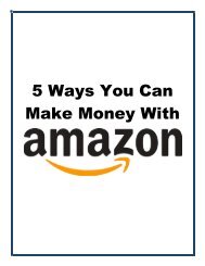 5 Ways You can Make Money With Amazon