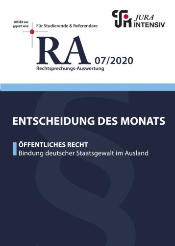 RA 07/2020 - Entscheidung des Monats