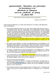 Kommunionhelfer-, Messdiener- und Lektorenplan für die Dienste in ...