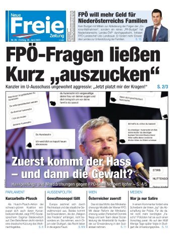 FPÖ-Fragen ließen Kurz "auszucken"