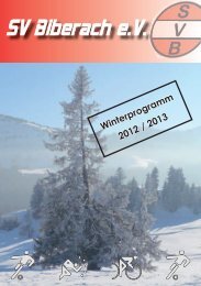Winterprogramm 2012 / 2013 - SV Biberach