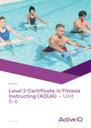 Active IQ Level 2 Certificate in Fitness Instructing (Aqua) (sample manual)