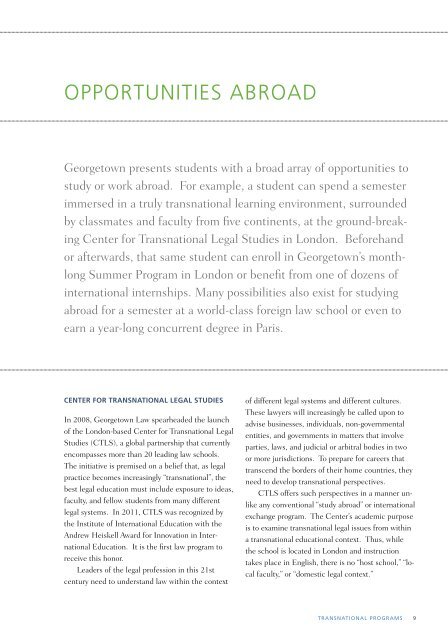 2012 - 2013 CTLS Brochure - Georgetown Law - Georgetown ...