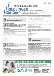Amtliches Mitteilungsblatt Riedlingen 24.06.2020