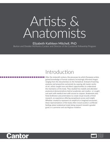 Learning Guide | Artists & Anatomists