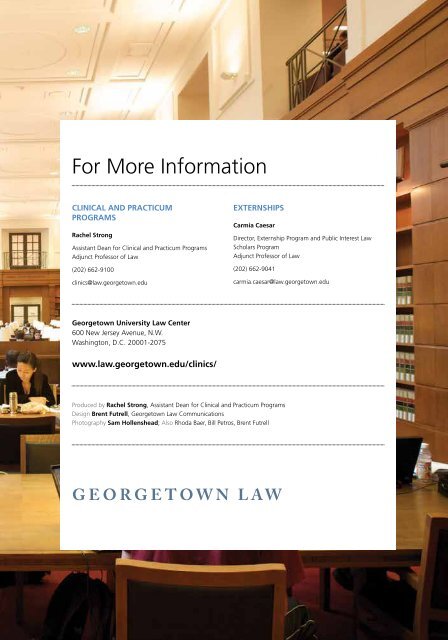 experiential learning - Georgetown Law - Georgetown University