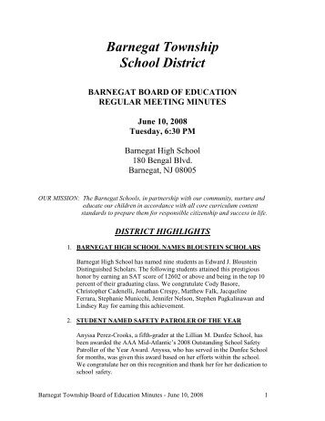 district highlights - Barnegat Township School District
