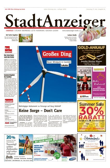 Stadtanzeiger Coesfeld kw 26