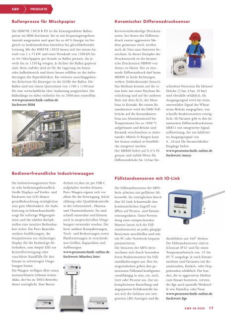 cav – Prozesstechnik für die Chemieindustrie 06.2020