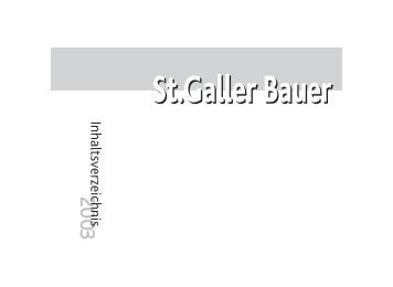 Inhaltsverzeichnis - St.Galler Bauernverband
