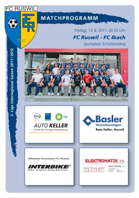 AUTO KELLER MATCHPROGRAMM - FC Ruswil