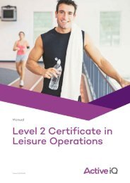 Active IQ Level 2 Certificate in Leisure Operations (sample manual)