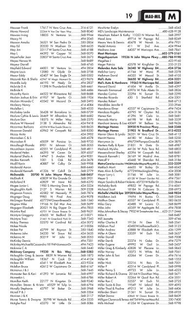 S - Maricopa Community Directory