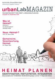 urbanLab Magazin 08/2018 - Heimat Planen