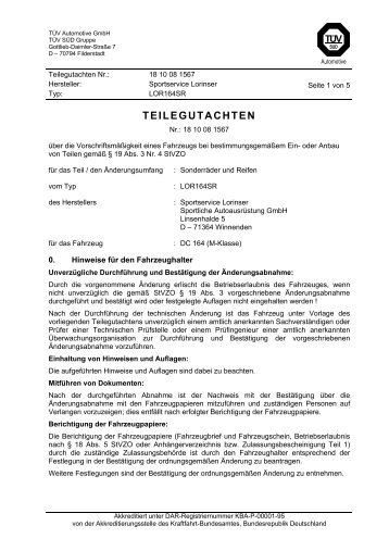 TEILEGUTACHTEN