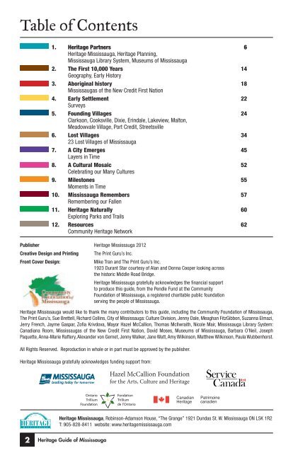 Heritage Mississauga Heritage Guide