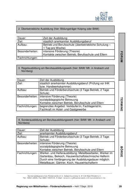 1. Das SFZ II Bad Windsheim