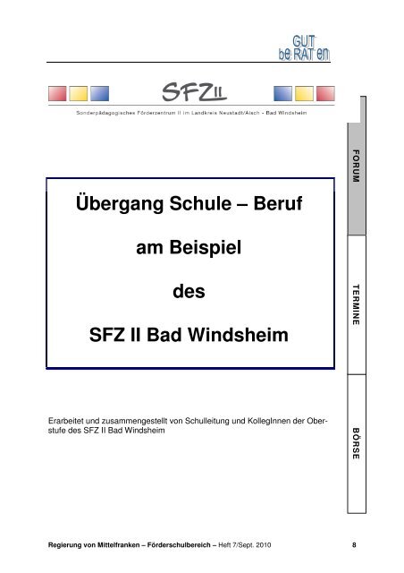 1. Das SFZ II Bad Windsheim