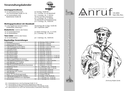 Veranstaltungskalender - Evangelische Kirchengemeinde Mainz ...