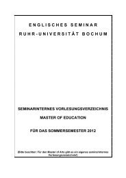 MEd. - Englisches Seminar - Ruhr-Universität Bochum