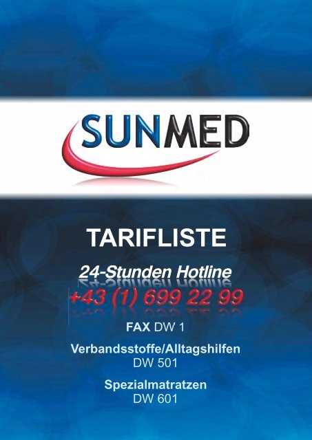 tarifliste fax - Sunmed Medizintechnische Produkte GmbH