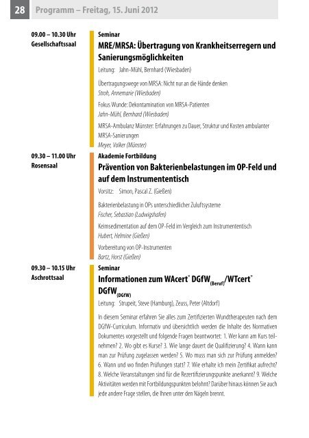 16. Juni 2012 - Wunde-Wissen.de - Deutsche Gesellschaft für ...