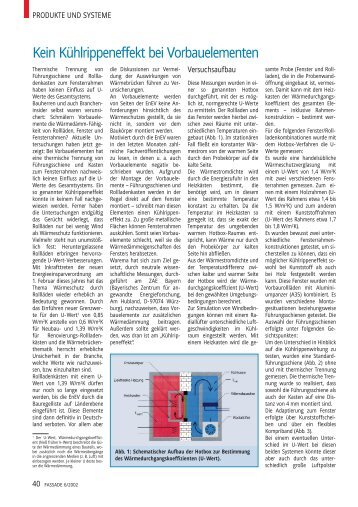 Kein Kühlrippeneffekt bei Vorbauelementen - Fassade