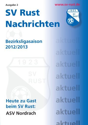 RSN 02 - 05.09.2012 - SV Rust Aktuell