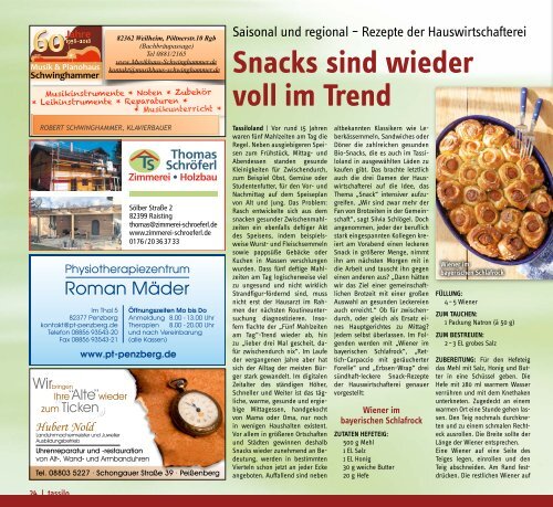 tassilo - das Magazin rund um Weilheim und die Seen - Ausgabe Juli/August 2020