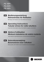 Operating Instructions - BECKER Antriebe Objektportal