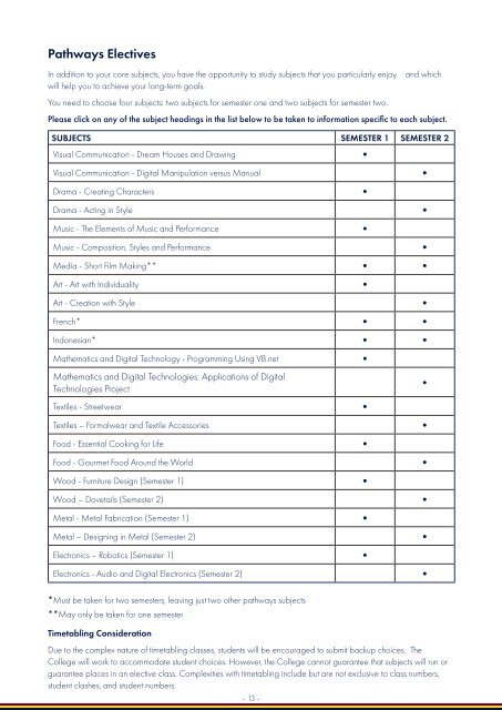 My Pathways - Year 10