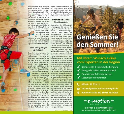 altlandkreis - Das Magazin für den westlichen Pfaffenwinkel - Ausgabe Juli/August 2020