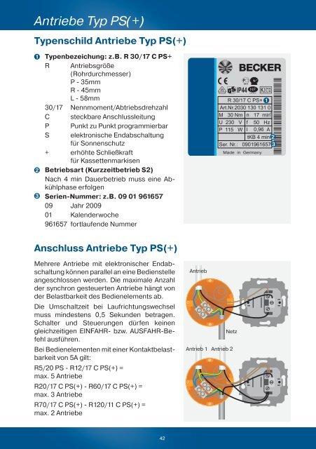 Monteurhandbuch - becker-antriebe.ch antriebe@antriebe.ch