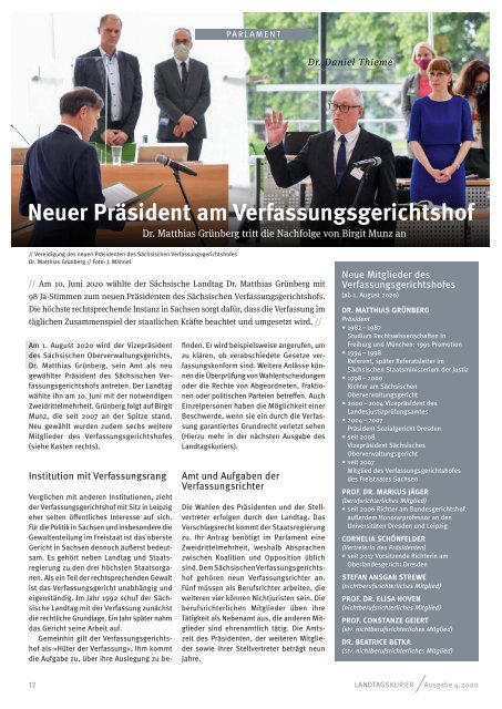 Landtagskurier, Ausgabe 4/2020