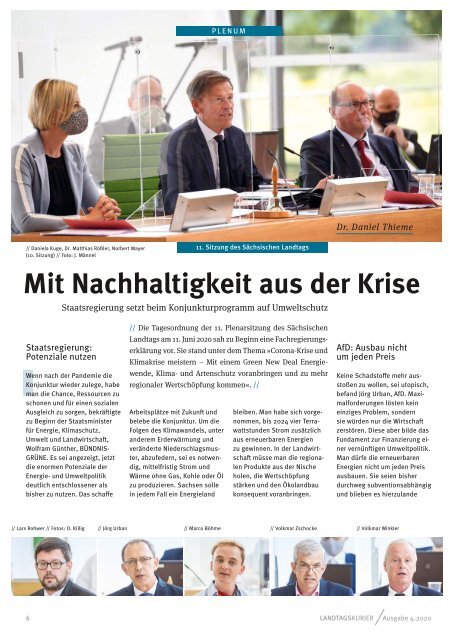 Landtagskurier, Ausgabe 4/2020