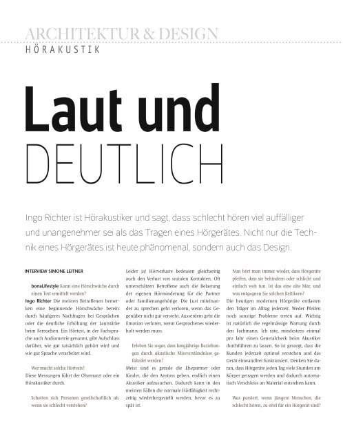 bonalifestyle-Ausgabe 1 | 2017