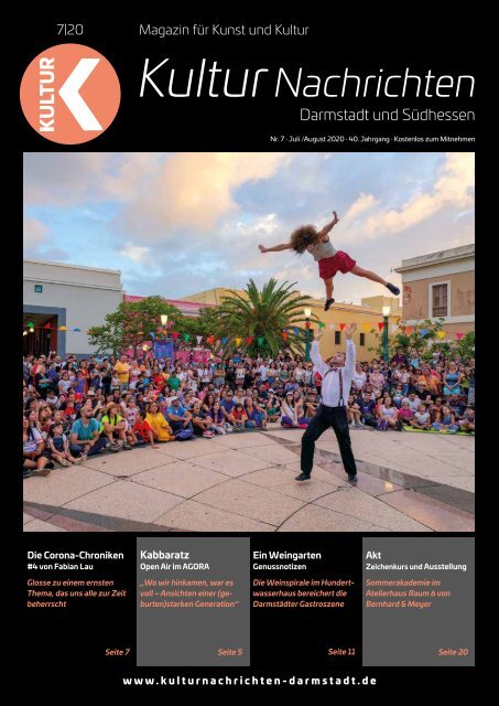 Kulturnachrichten für Darmstadt und Südhessen - 07/08 -2020