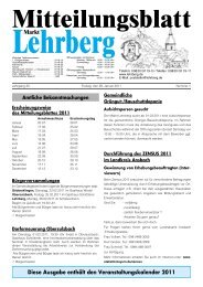 Amtliche Bekanntmachungen - Markt Lehrberg