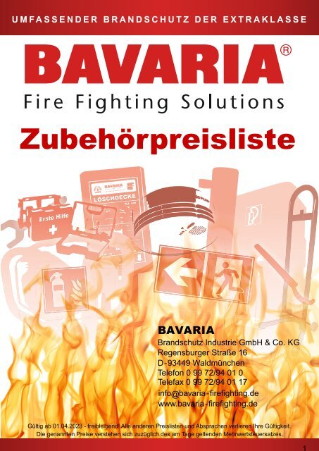 BAVARIA Zubehörkatalog 01.04.2023