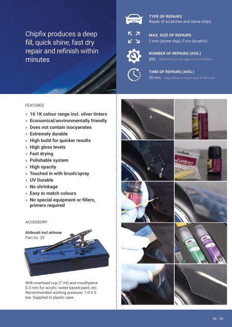 Smart Repair Product Catalogue from HBC System