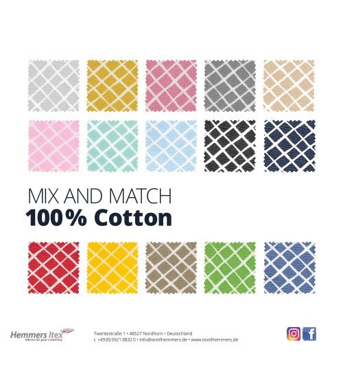 Mix and Match 100% Cotton