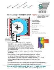 Joscha Ziegel-Rolladenkasten Typ G raumseitig geschlossen