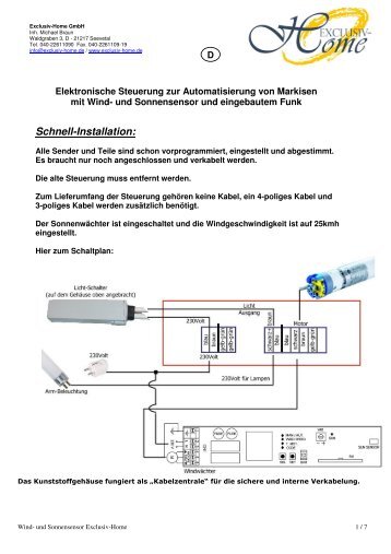 Schnell-Installation - Exclusiv-Home.de