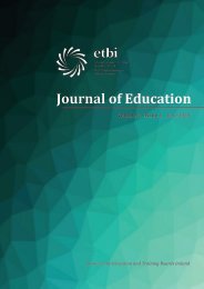 ETBI Journal of Education - Vol 2:1 -  June 2020 (Sustainable Development Goals 2015 -2030)