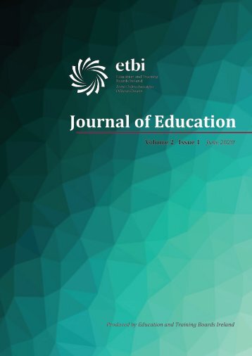 ETBI Journal of Education - Vol 2:1 -  June 2020 (Sustainable Development Goals 2015 -2030)