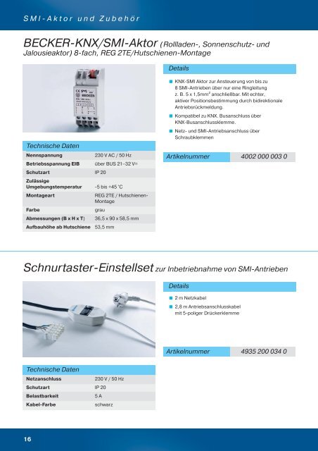 KNX/SMI-Rohrantriebe für Rollladen- und Sonnenschutz - BECKER ...